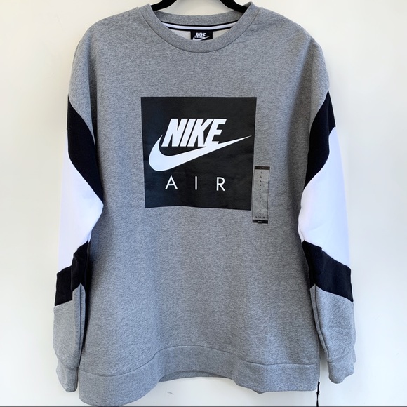 nike air logo sweatshirt white